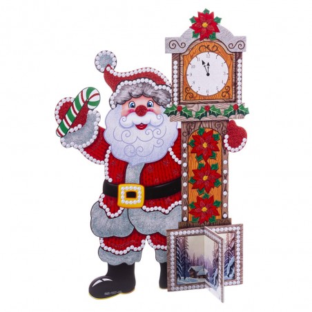 Papai Noel com relógio de foam 55 x 75 cm