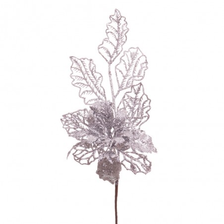 Escolha poinsettia prata 33 cm