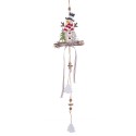 Guirlanda boneco de neve madeira 58 x 12 cm