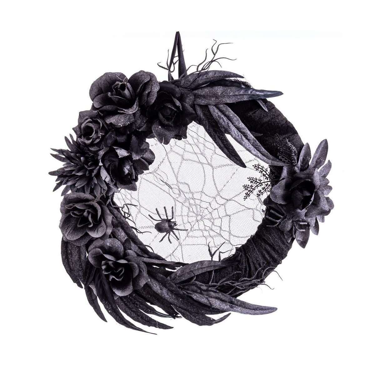 Coroa de flor cinza 55 x 45 x 7 cm
