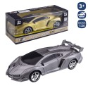 Carro esportivo de fricção ouro prata 17 cm