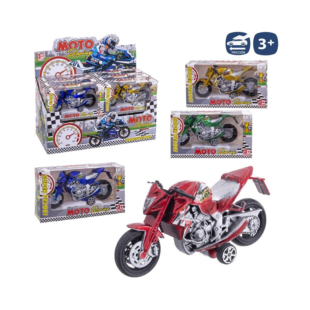 Moto fricção trail 4 c 16 cm
