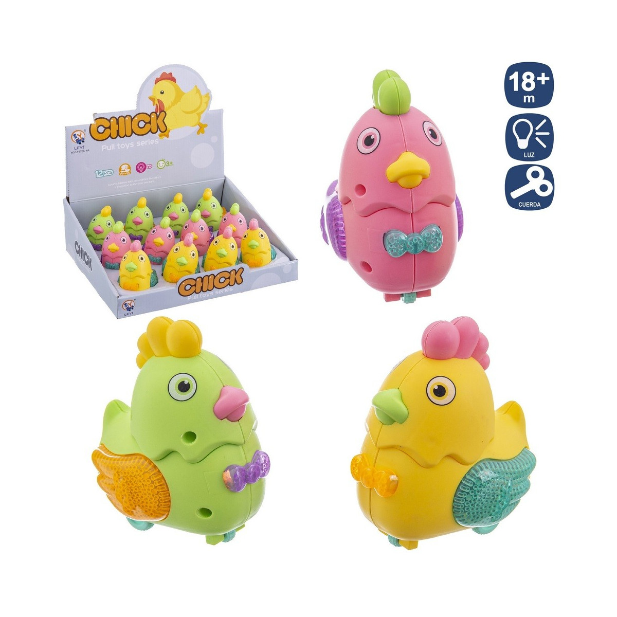 Frango com luz 3 c 10 cm