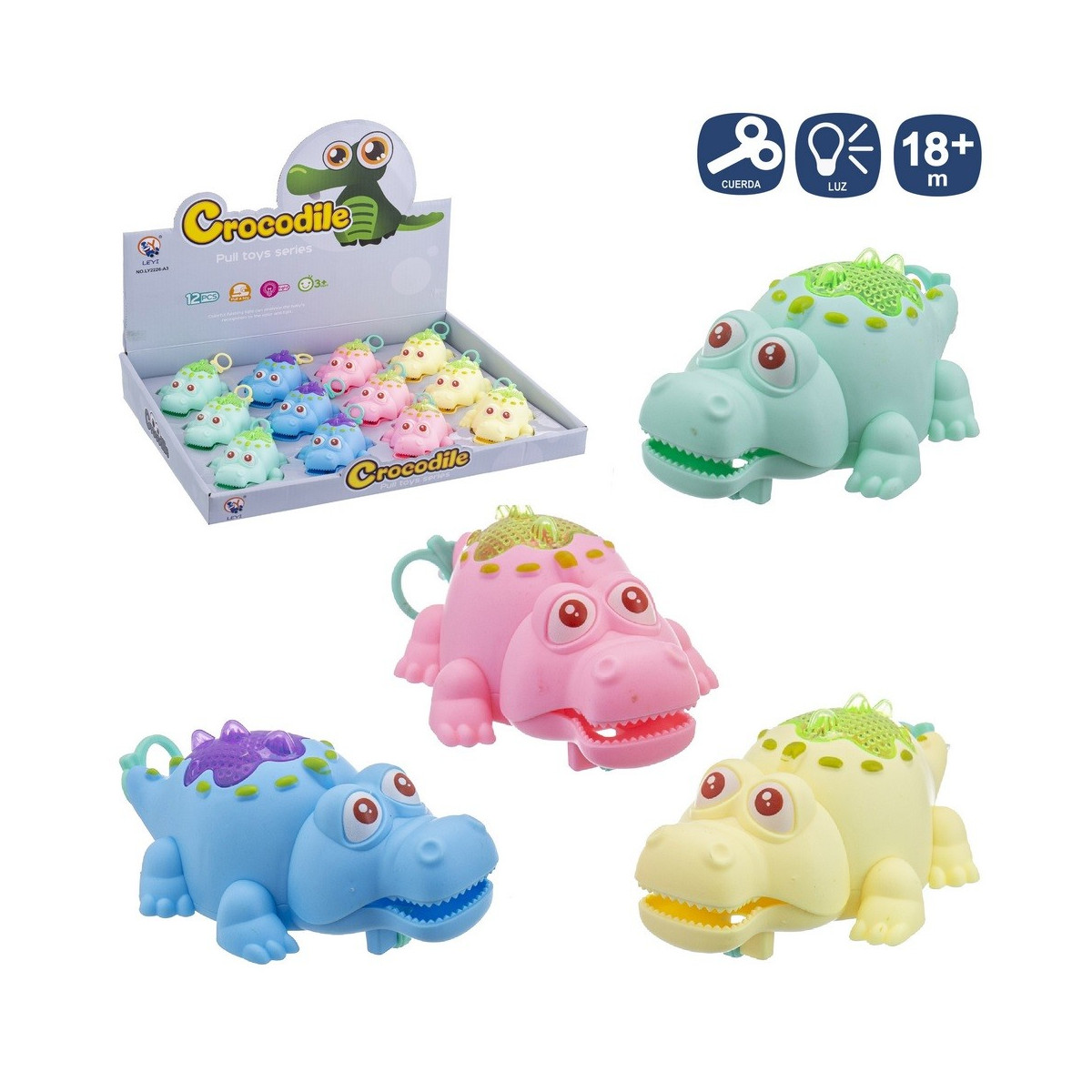Crocodilo com luz 4 c 12 cm