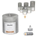 Vela cilíndrica perfumada cinza 7 x 7 cm