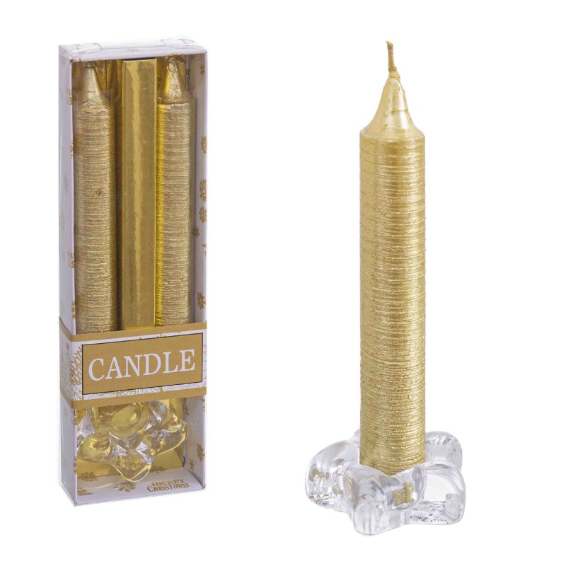 2 vela candelabro ouro natal
