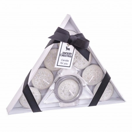 S 8 vela tealight branco perolado 21,30 x 15,50 x 2,40 cm