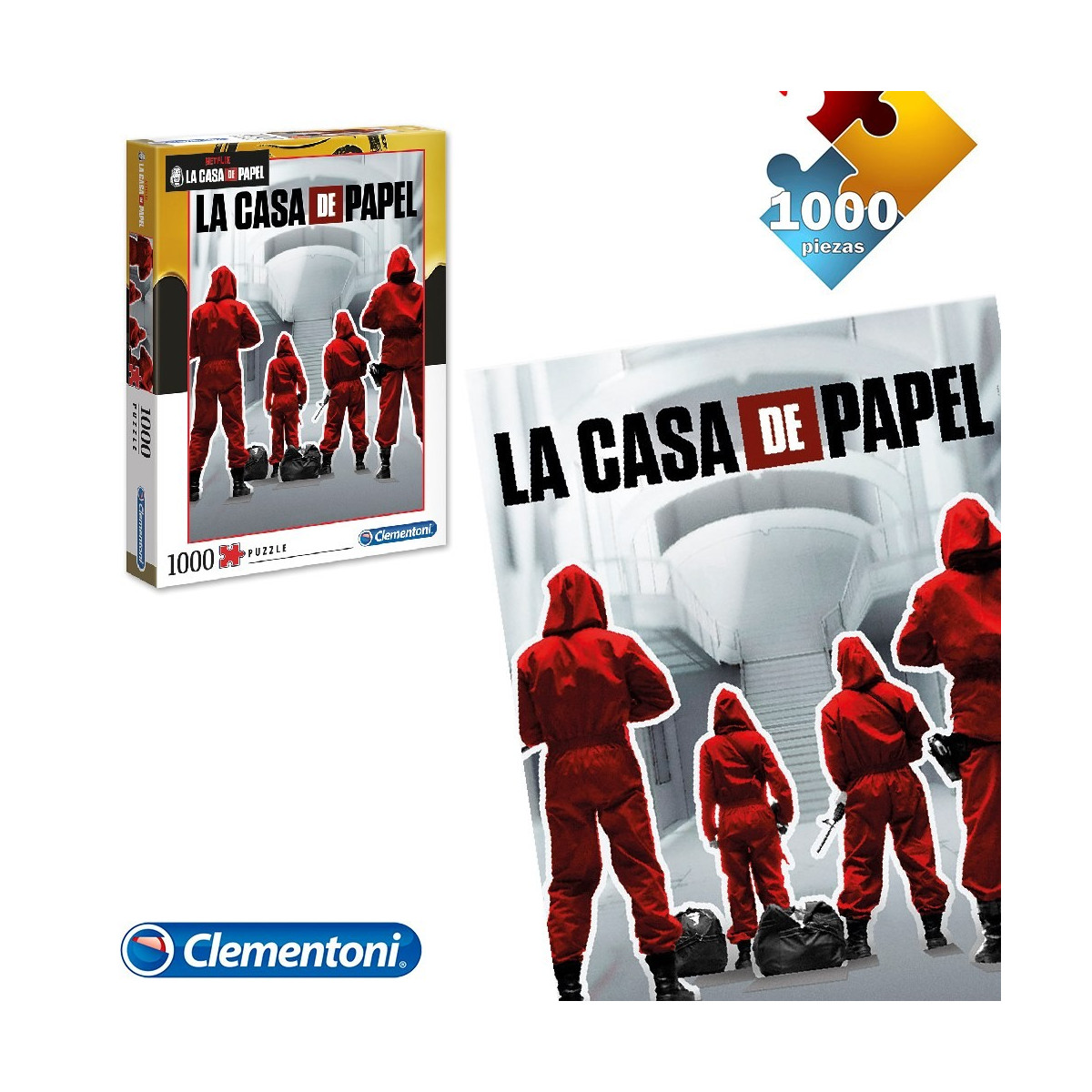 Quebra-cabeça 1.000 peças casa de papel netflix