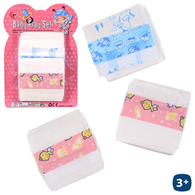S 3 fralda boneca 12 x 12 x 1,50 cm