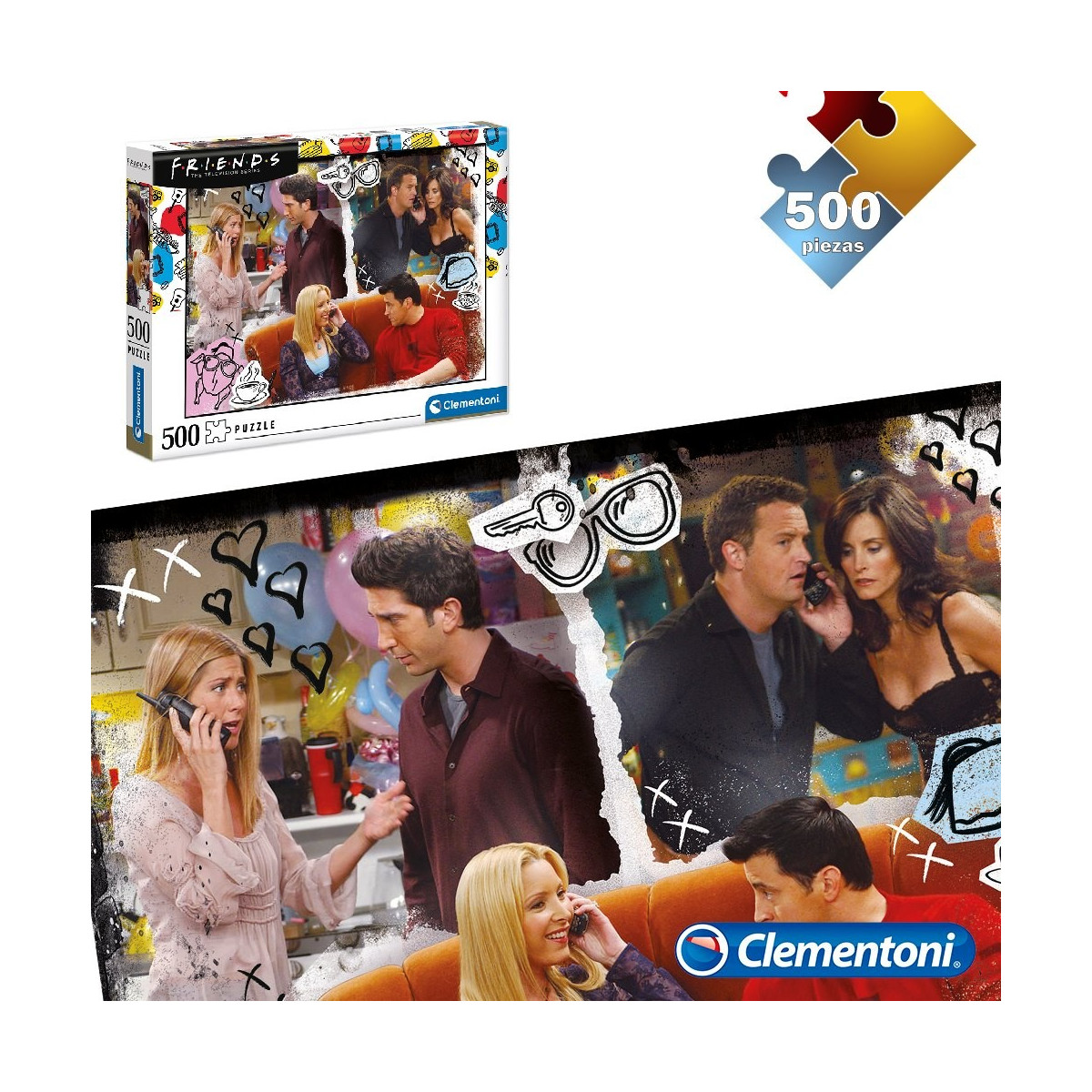 Quebra-cabeça 500 peças amigos