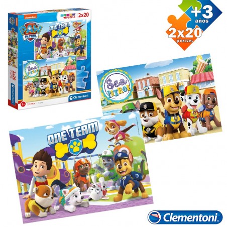 S 2 Quebra Cabeça 2x20 Pcs Patrulha De Pata