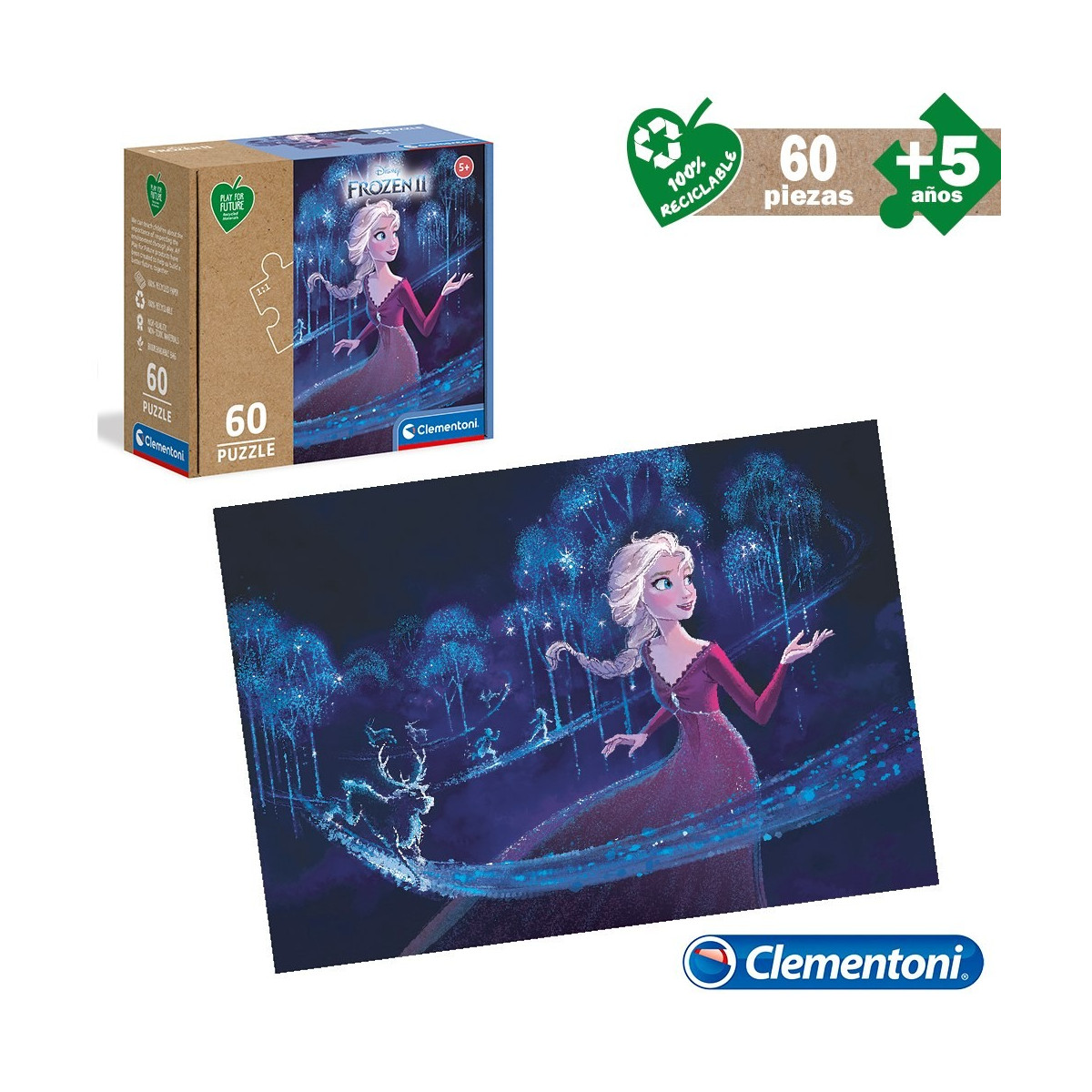 Quebra-cabeça 60 pcs eco frozen ii