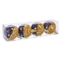 S 4 bolas bits foam preto ouro 7 x 7 x 7 cm