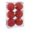 S 6 bolas fios espuma vermelho 6 x 6 x 6 cm