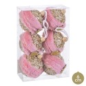 S 6 bolas de espuma dourado-rosa 6 x 6 x 6 cm