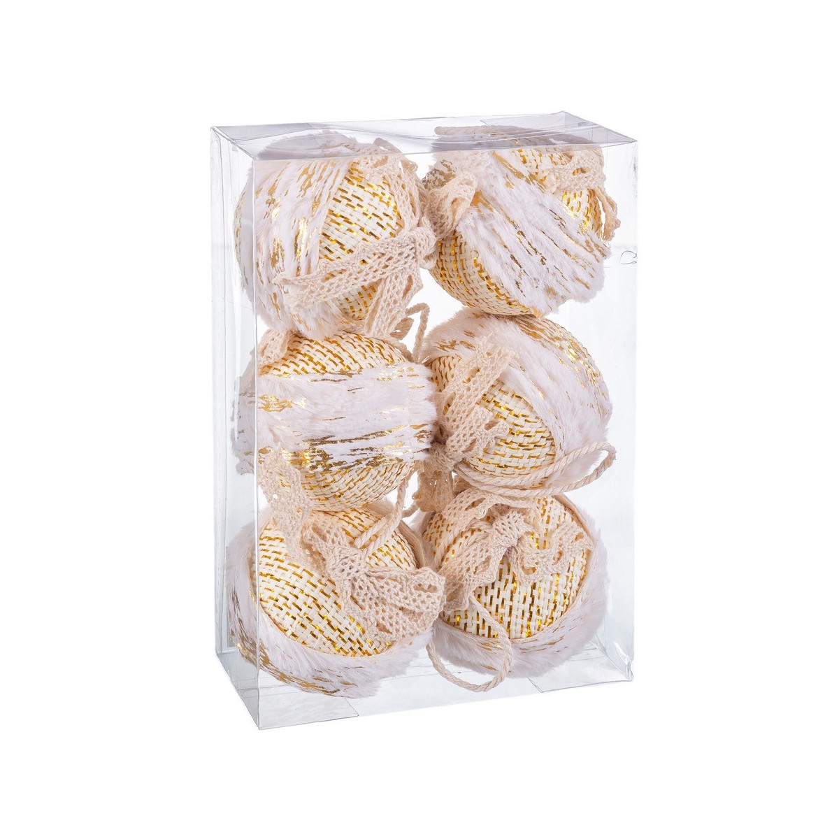 S 6 bolas cenefa espuma ouro 6 x 6 x 6 cm