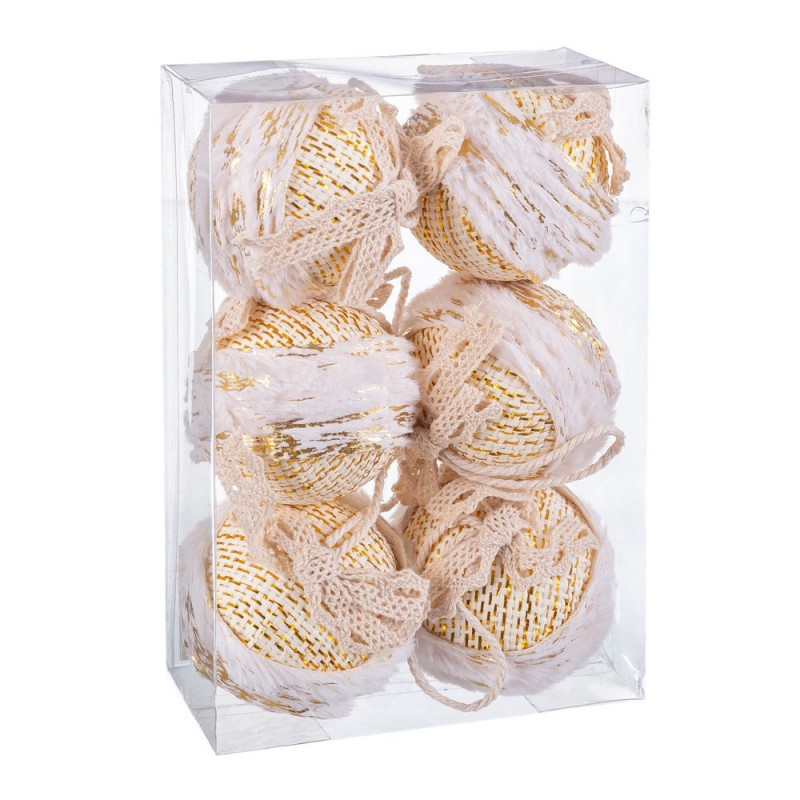 S 6 bolas cenefa espuma ouro 6 x 6 x 6 cm