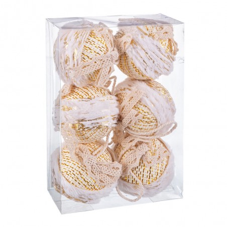 S 6 bolas cenefa espuma ouro 6 x 6 x 6 cm