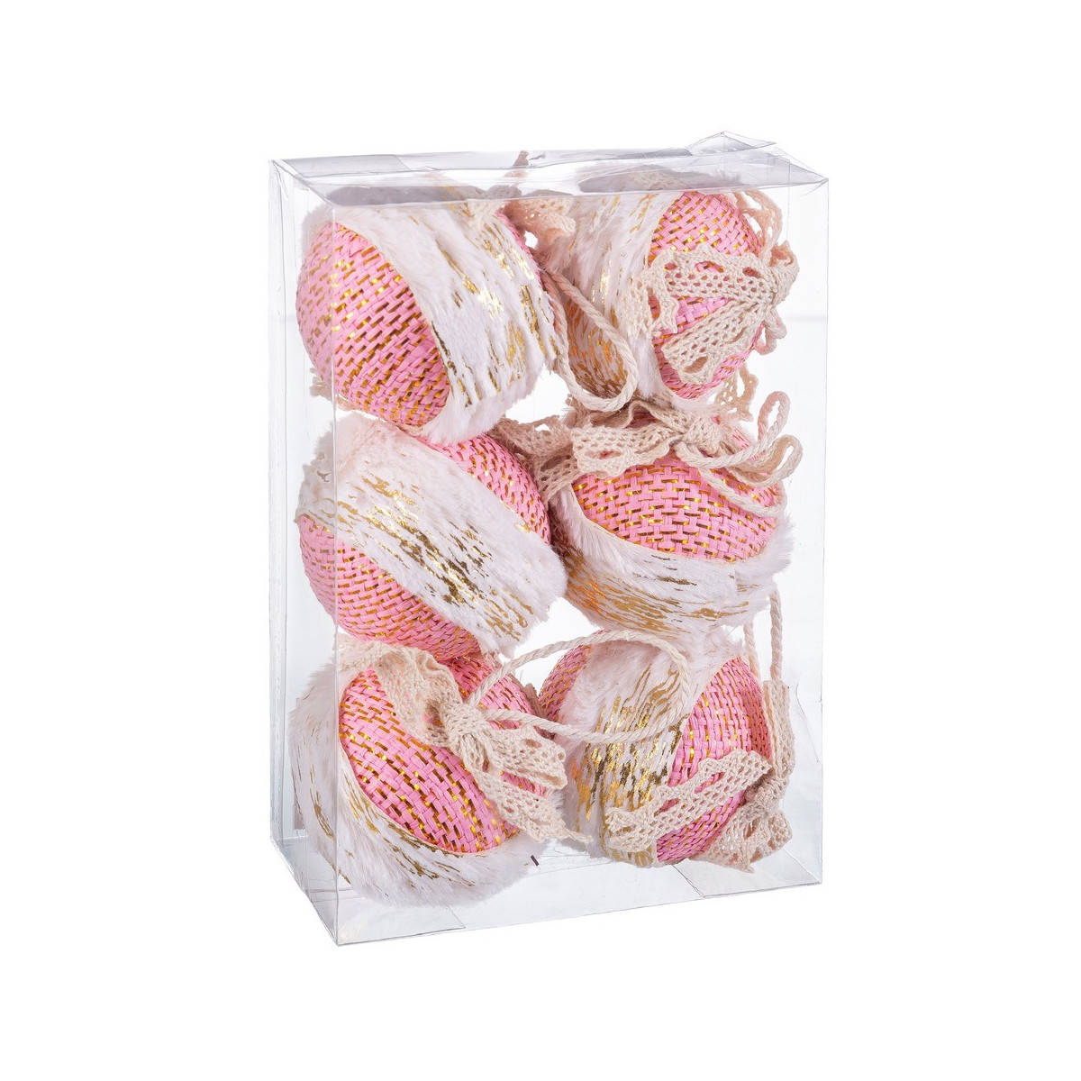 S 6 bolas de foam rosa 6 x 6 x 6 cm