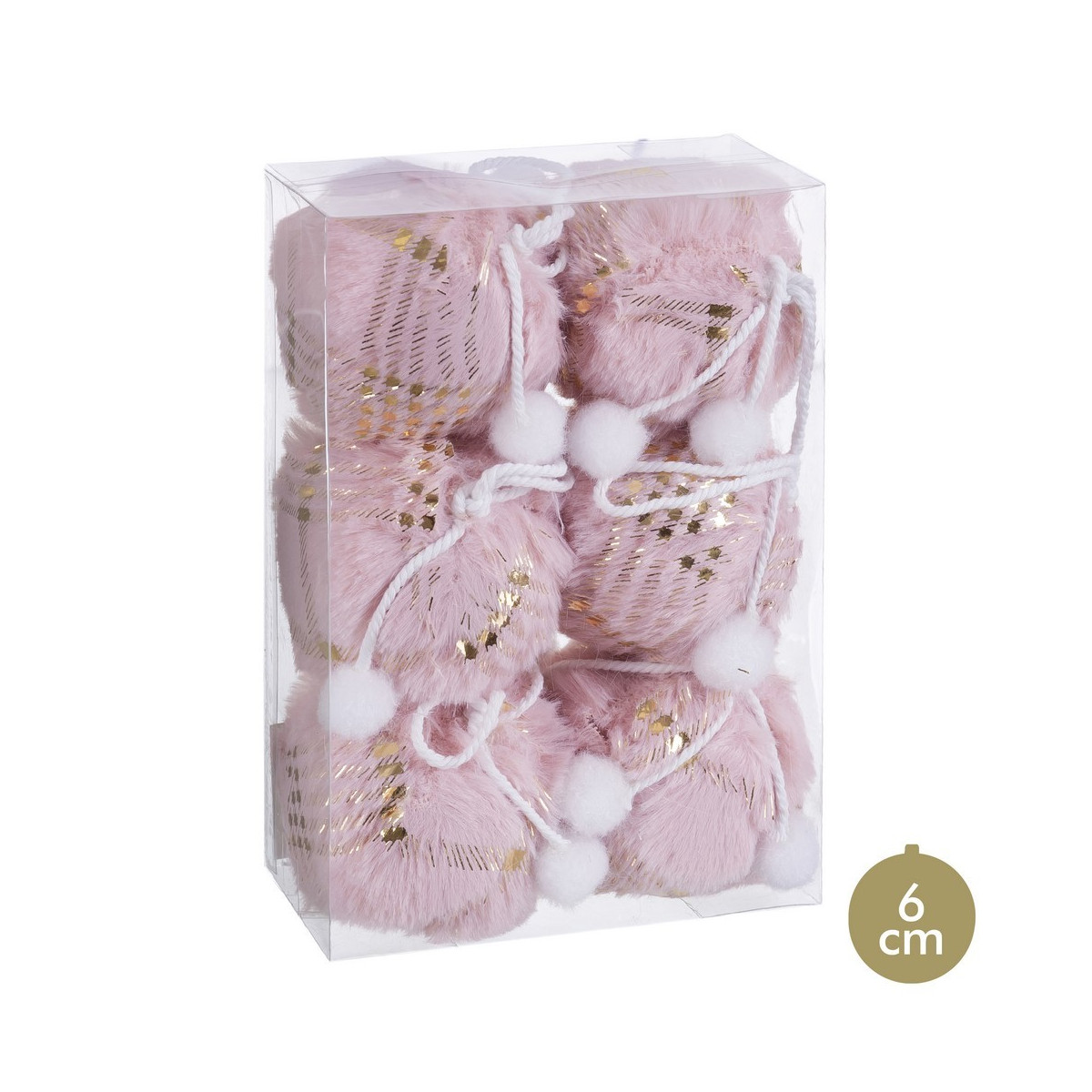 S 6 bolas quadrados foam rosa 6 x 6 x 6 cm