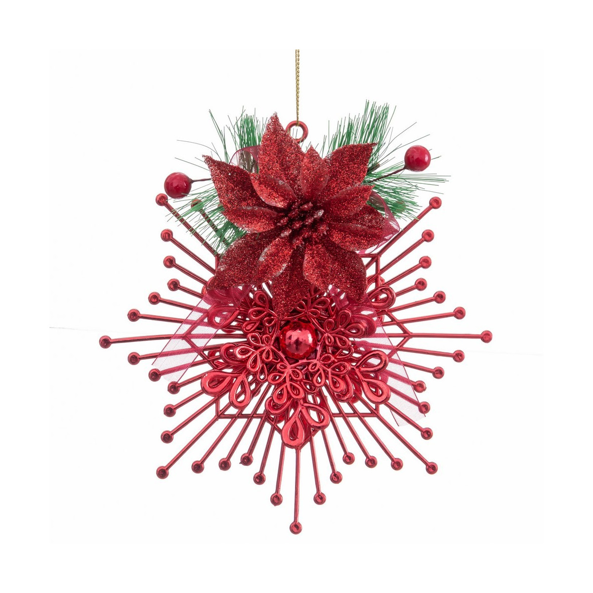 Colar estrelas vermelho 15 cm