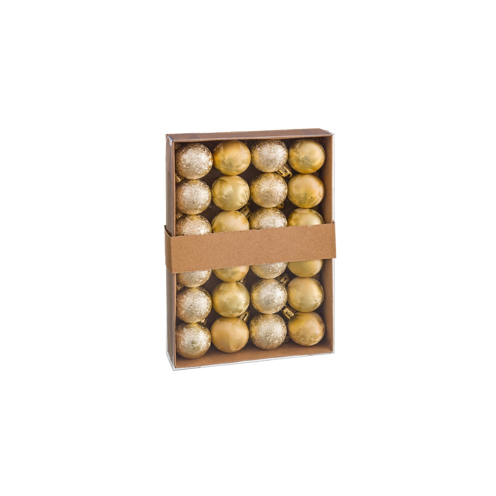 S 24 bolas de água plástico ouro 3 x 3 x 3 cm