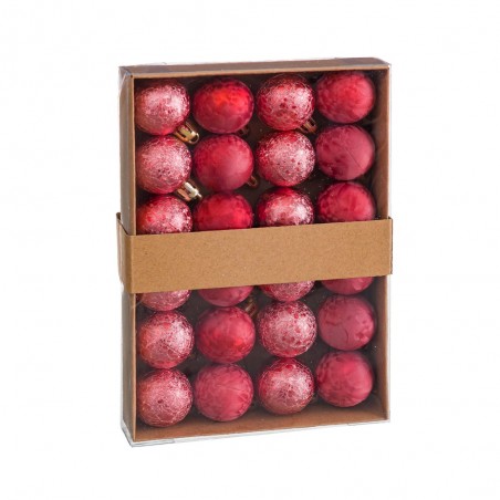 S 24 bolas de água plástico vermelho 3 x 3 x 3 cm