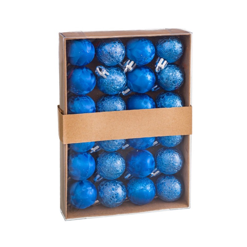 S 24 bolas de água plástico azul 3 x 3 x 3 cm