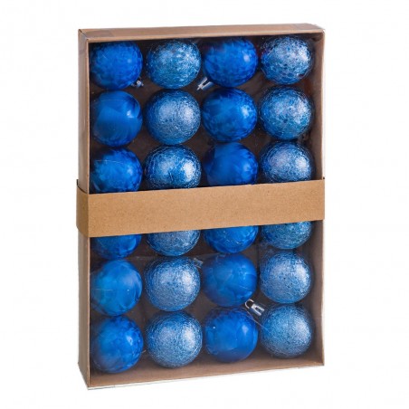 S 24 bolas de água de plástico azul 4 x 4 x 4 cm