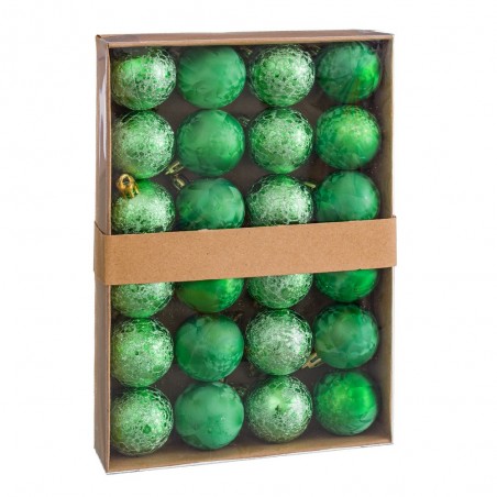 S 24 bolas de água de plástico verde 4 x 4 x 4 cm