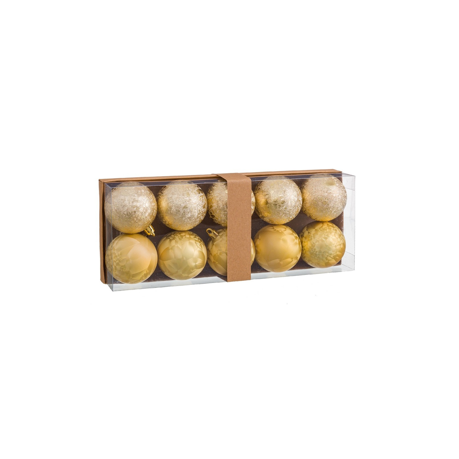 S 10 bolas de água plástico ouro 6 x 6 x 6 cm