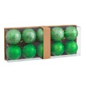 S 10 bolas águas plásticas verdes 6 x 6 x 6 cm