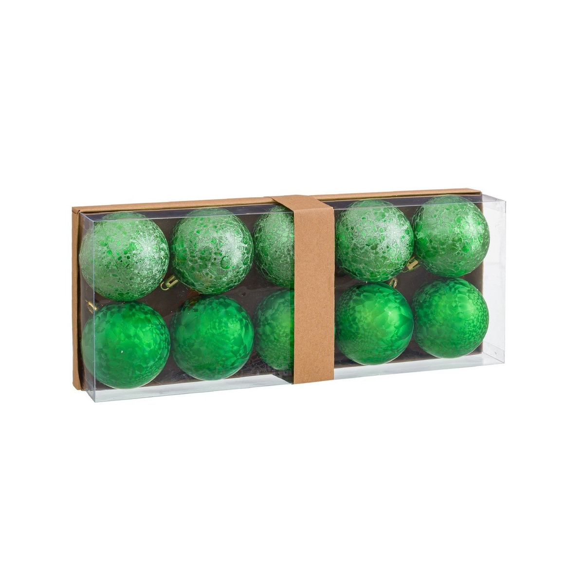 S 10 bolas águas plásticas verdes 6 x 6 x 6 cm
