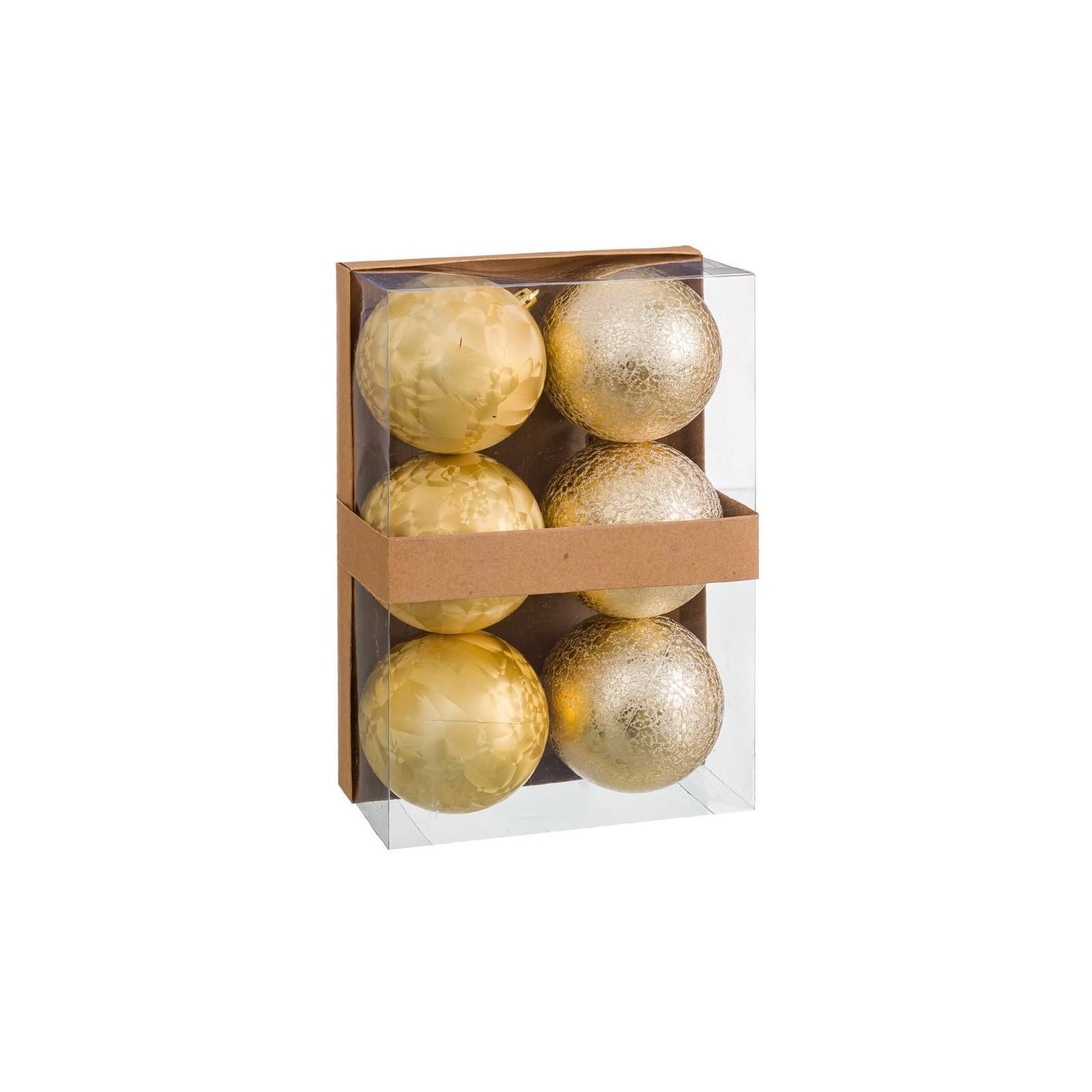 S 6 bolas de água plástico ouro 8 x 8 x 8 cm