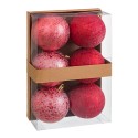 S 6 bolas de água plástico vermelho 8 x 8 x 8 cm