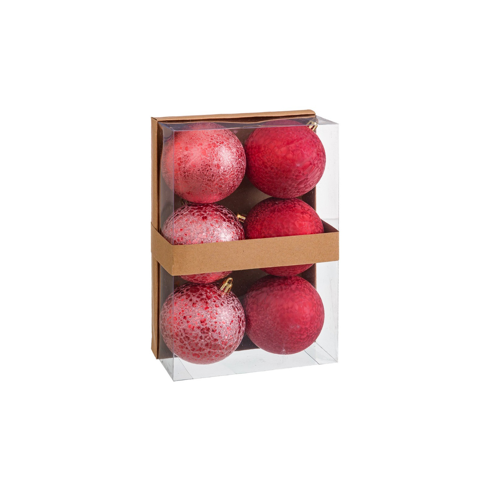 S 6 bolas de água plástico vermelho 8 x 8 x 8 cm