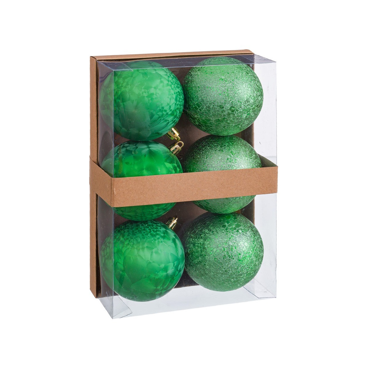 S 6 bolas de água plástico verde 8 x 8 x 8 cm
