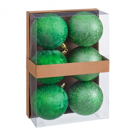 S 6 bolas de água plástico verde 8 x 8 x 8 cm
