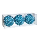 S 3 bolas de poliéster turquesa 8 x 8 x 8 cm