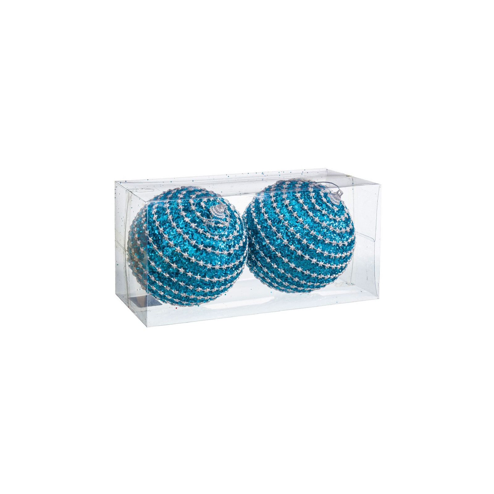 2 bolas de poliéster turquesa 10 x 10 x 10 cm