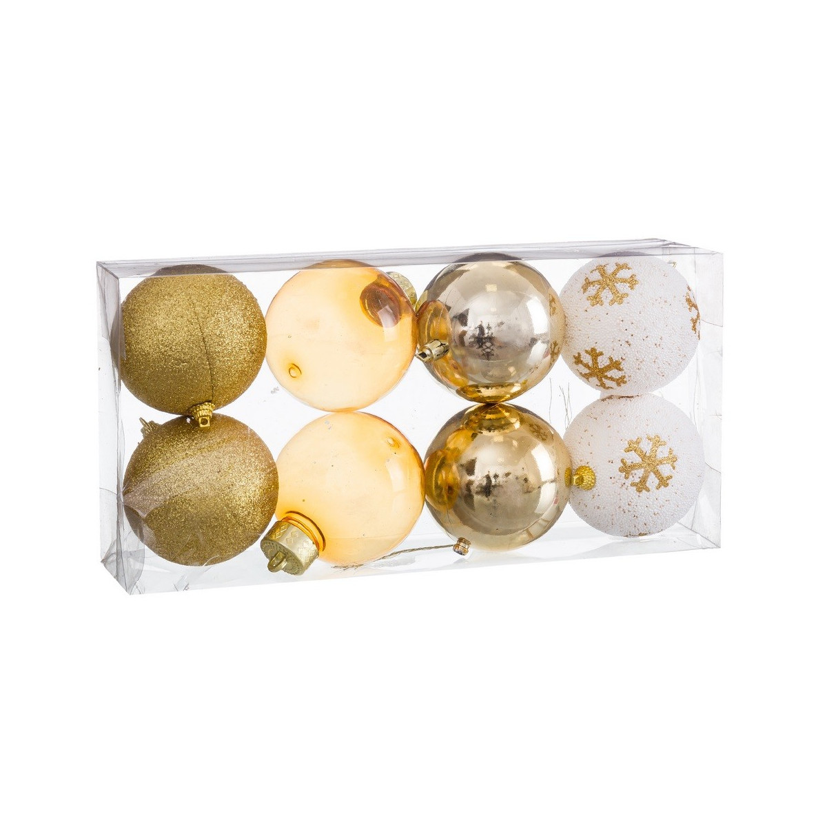 S 8 bolas decoradas de espuma ouro 8 x 8 x 8 cm