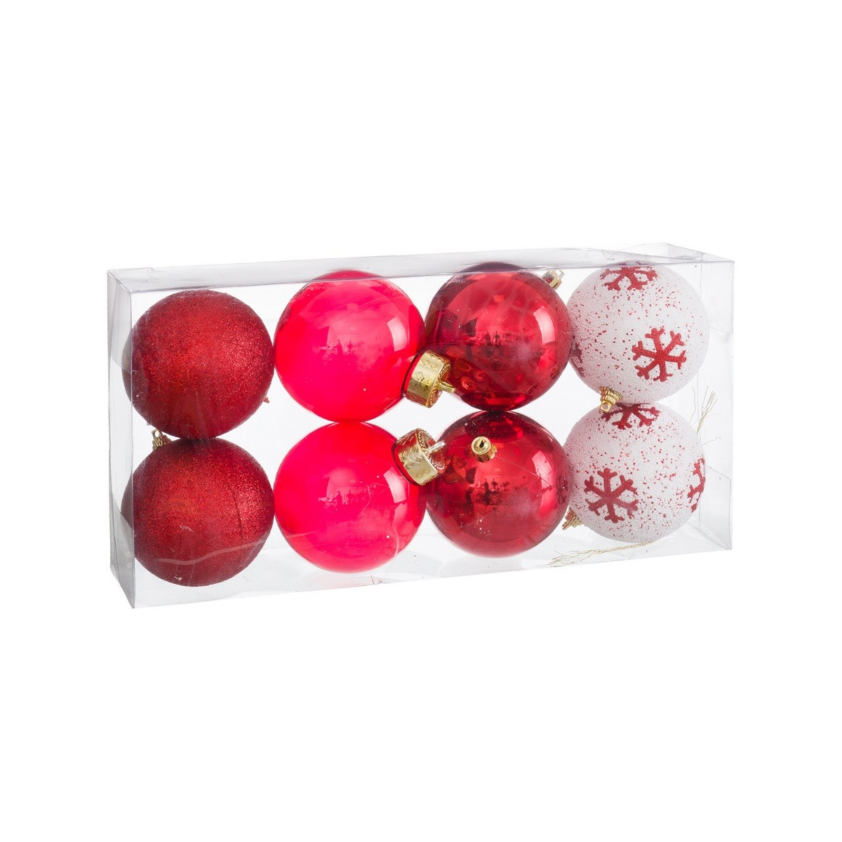 S 8 bolas decoradas de espuma vermelha 8 x 8 x 8 cm