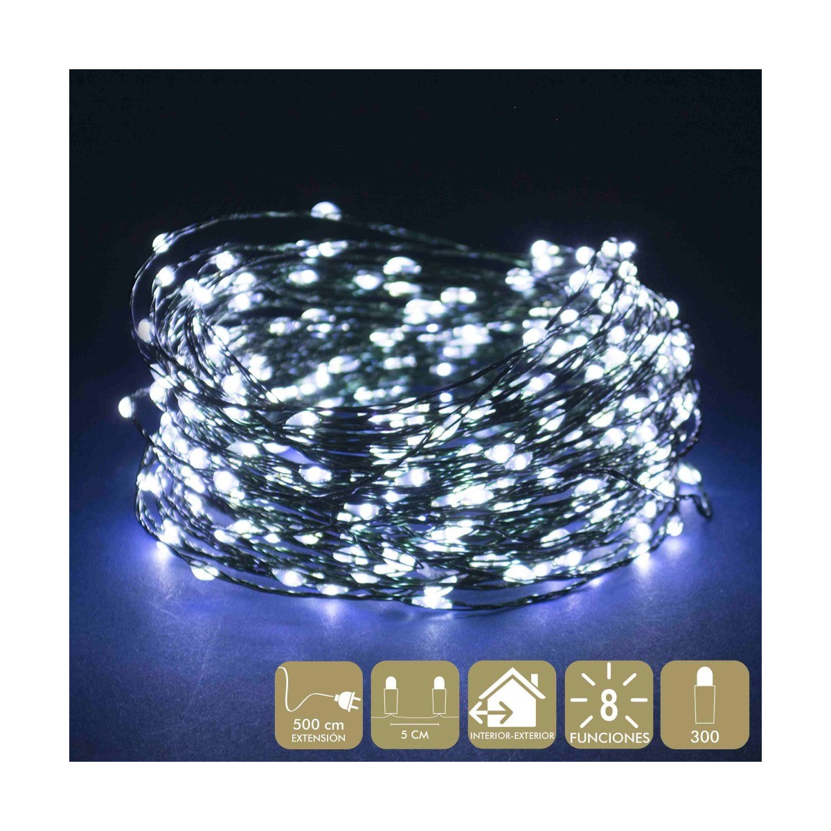 Cadena 300 microled branco