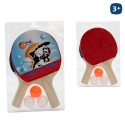 Conjunto de 2 raquetes + 3 bolas. ping pong