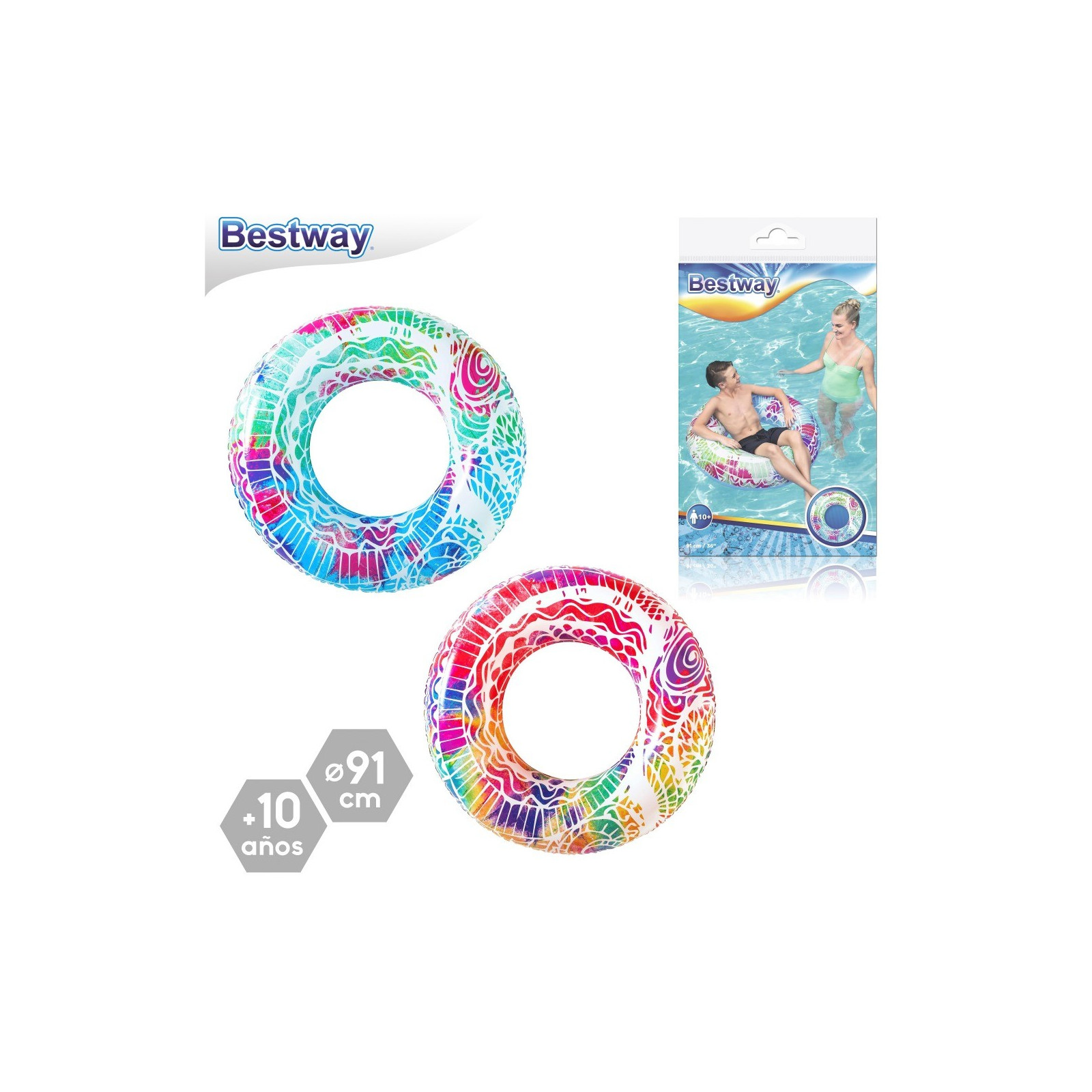Circular fluorescente com alças 3 c 91 cm