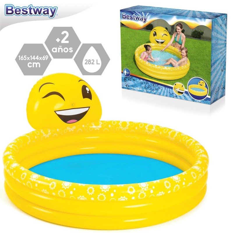 Piscina atividades emoji inflável 165 x 144 x 69 cm