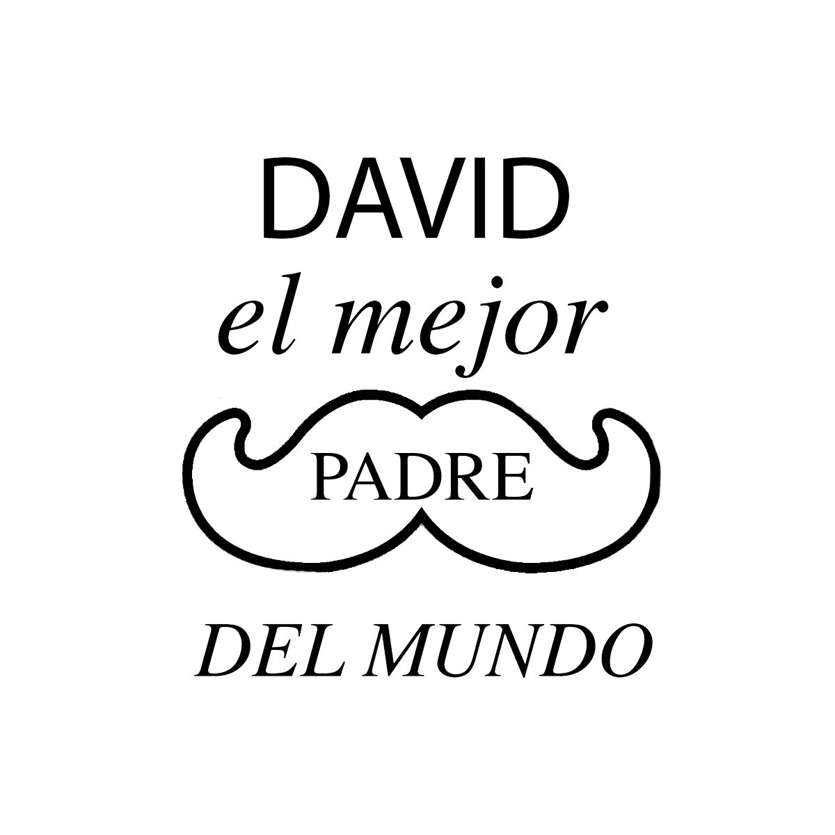 Design de gravação a laser de bigode com frase personalizada