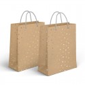 Bolsa de papel média com estrelas 2c