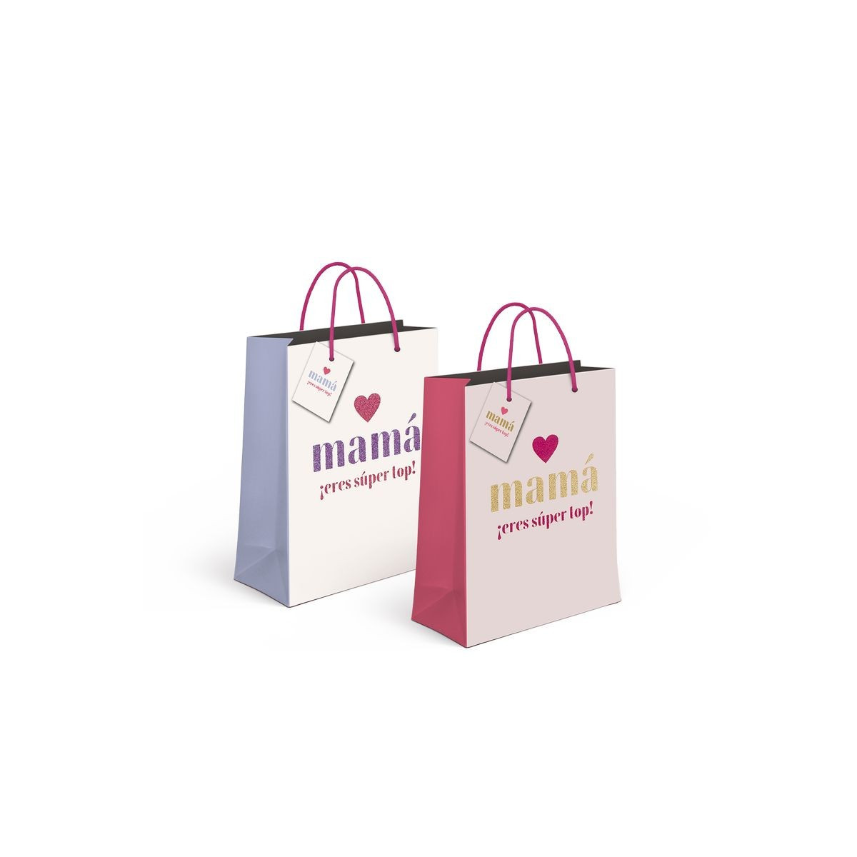 Bolsa de papel s love mamãe 2c