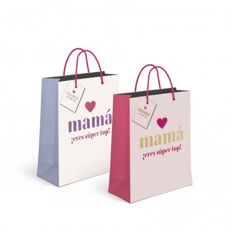 Bolsa de papel s love mamãe 2c